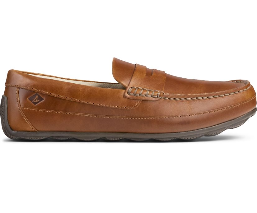 Sperry Hampden Penny Loafers - Men's Loafers - Brown [IS4257861] Sperry Top Sider Ireland